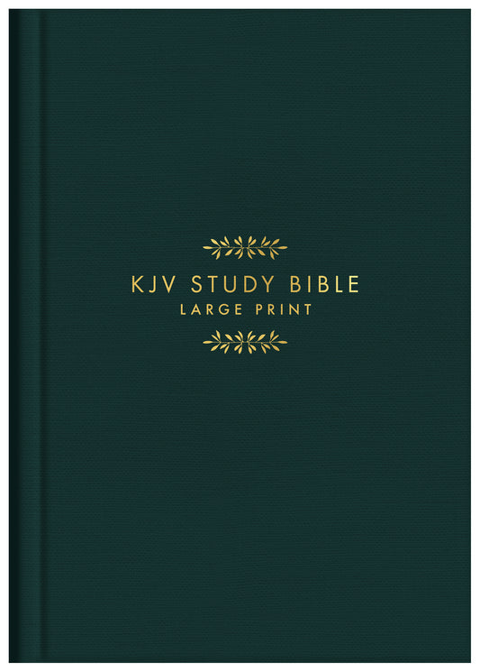 KJV Study Bible - Large Print [Gold Evergreen]