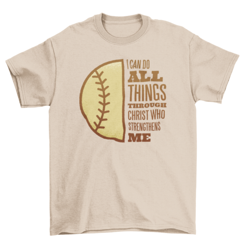 Softball Christ Jesus God quote "I can do all things through Christ