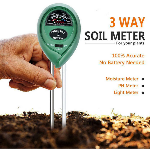 3 In1 Soil Tester Water PH Moisture Light Test Meter Kit For Garden