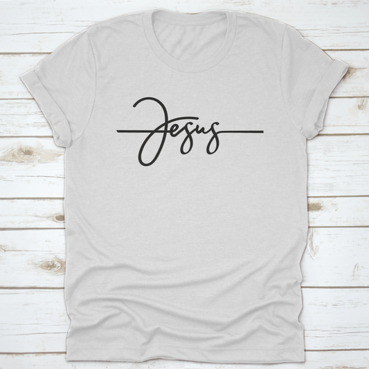 Jesus. Hand-Drawn Lettering. Christian Quote T Shirt Design