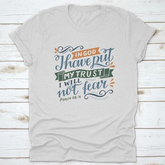 Hand Lettering With Inspirational Quote In God I Have Put My Trust.